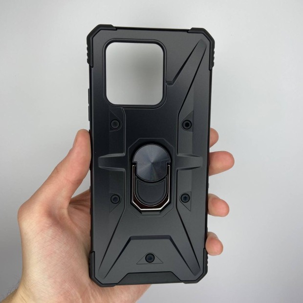 Ринг-чохол Ring Armor Case для Xiaomi Redmi 12C  /  10C  /  Poco C40 (Чорний)