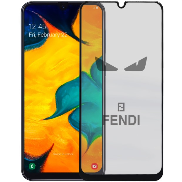 Стекло 5D Picture Samsung Galaxy A20 / A30 / A50 (2019) Black (Fendi)