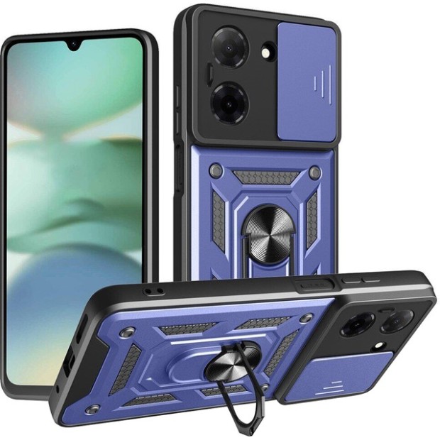 Бронь-чехол Ring Serge Armor Case Xiaomi Redmi A5 / Poco C71 (ShutCam) (Синий) Бронь-чехол Ring Serge Armor Case Xiaomi Redmi A5 / Poco C71 (ShutCam) (Синий)