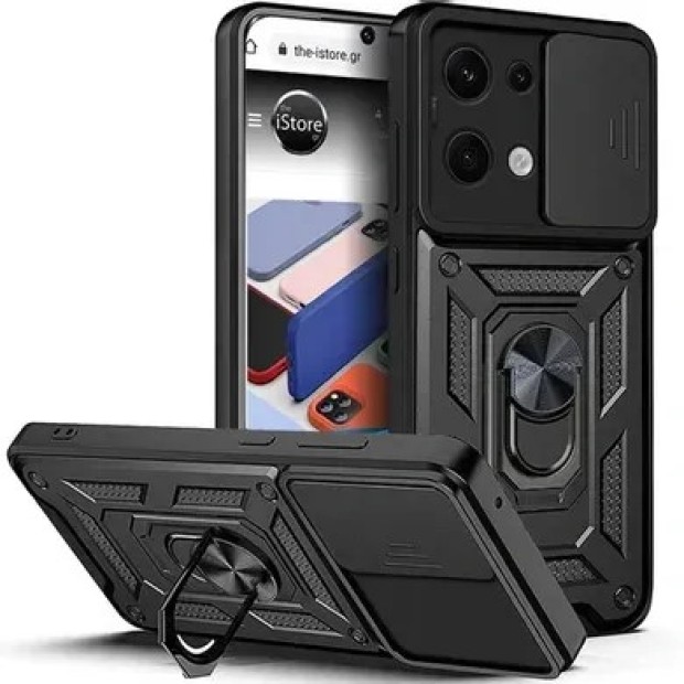 Чохол-броня Ring Serge Armor Case для Xiaomi Redmi Note 13 Pro 5G (ShutCam) (Чорний)