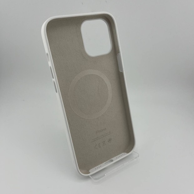 Чохол з силікону з MagSafe для Apple iPhone 12 Pro Max (білий)