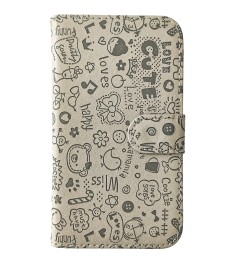 Чехол-книжка Universal Zool Fashion 4.3-4.8 (Бежевый)