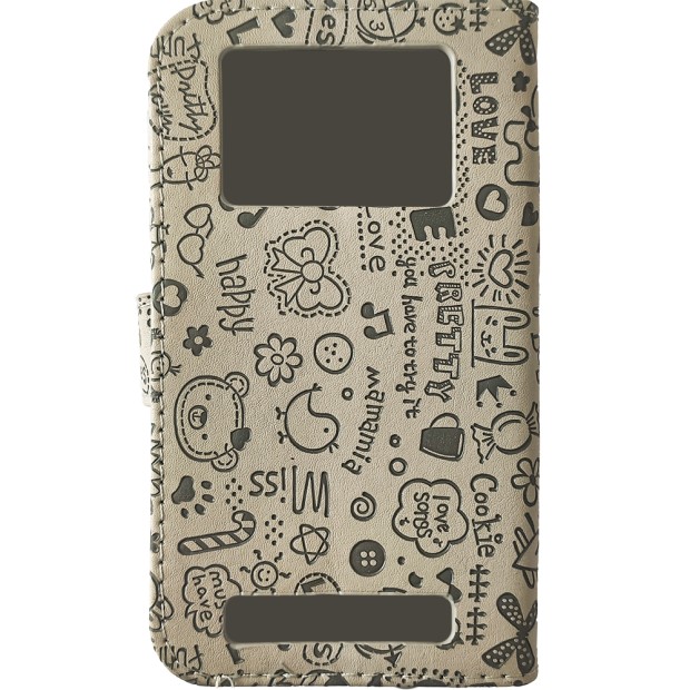 Flip case Universal Zool Fashion 4.3-4.8 (Beige)