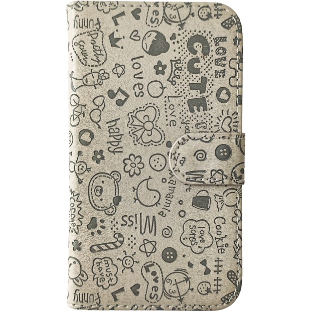 Flip case Universal Zool Fashion 4.3-4.8 (Beige)