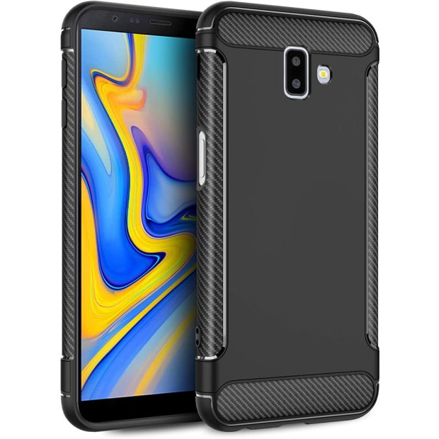 Силіконовий чохол Soft Carbon для Samsung Galaxy J6 Plus (2018) J610 (Чорний)