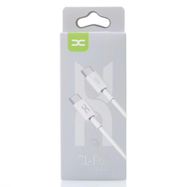USB-кабель DC CL-F62 Type-C To Type-C 60W 2M (Білий) D