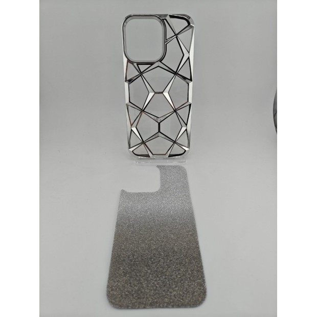 Накладка 3D Prism Metal для Apple iPhone 16 Pro Max (Сріблястий)