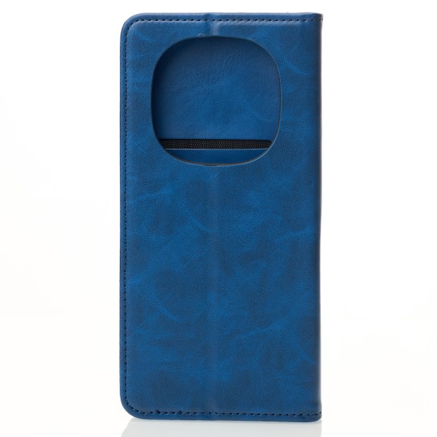 Case-book Leather Elegant for Xiaomi Redmi Note 14 Pro 5G (Blue)