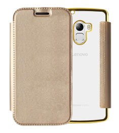 Flip Cover Shine Lenovo Vibe X3 Lite A7010 (Gold)