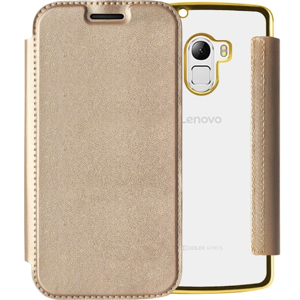 Чехол-книжка Flip Cover Shine Lenovo Vibe X3 Lite A7010 (Золотой)
