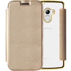 Flip Cover Shine Lenovo Vibe X3 Lite A7010 (Gold)