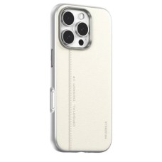 Накладка Blueo Premium Leather MagSafe Apple iPhone 16 Pro (White)