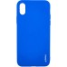 Силикон iNavi Color iPhone X / XS (синий)