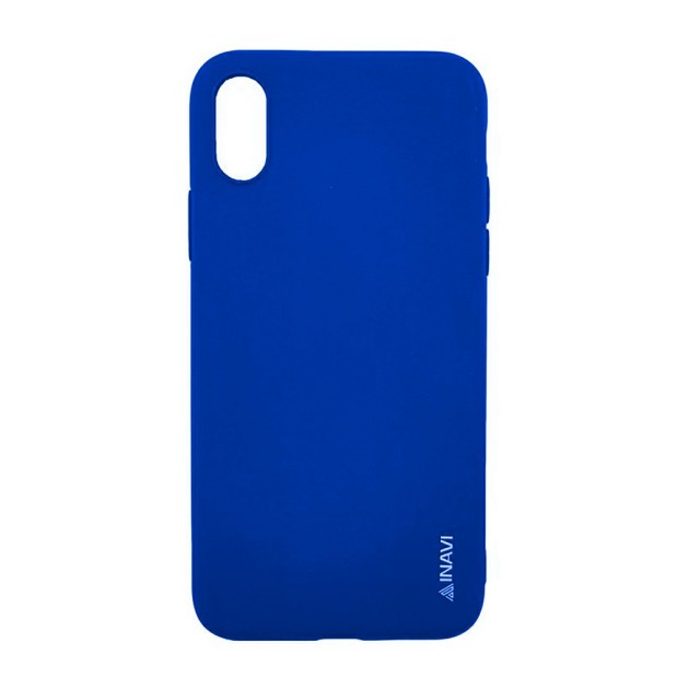 Силіконовий чохол iNavi Color для iPhone X  /  XS (синій)