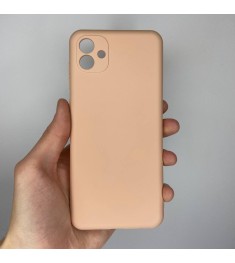 Силикон Original Case Samsung Galaxy A04 (2022) (ShutCam) (Персиковый)