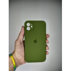 Силіконовий чохол Original Square RoundCam для Apple iPhone 11 (46) Глибокий Зелений.