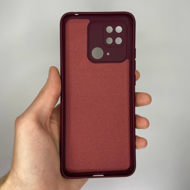 Силіконовий чохол Original 360 Case для Xiaomi Redmi 10C (ShutCam) (Бордовий)