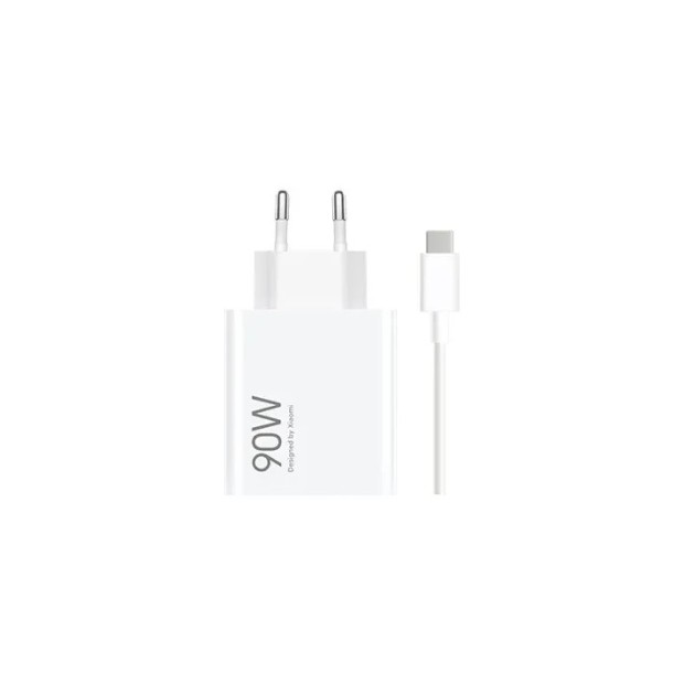 СЗУ-адаптер Xiaomi HyperCharge Combo 90W (1USB) (BHR07ZBEU) + кабель Type-C (білий) (оригінальний) K
