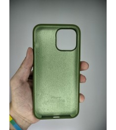Силіконовий оригінальний чохол для Apple iPhone 13 Pro Max (46) Глибокий зелений..