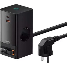 Сетевой удлинитель Baseus PowerCombo Cube Power Strip 30W (1.5m) (Черный) E00066400117-00