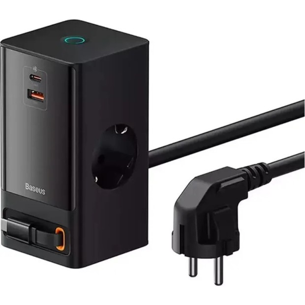 Мережевий подовжувач Baseus PowerCombo Cube Power Strip 30W (1.5m) (Чорний) E00066400117-00