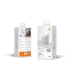 Адаптер живлення Profit A2620C 65W PD Type-C  /  QC (Білий)