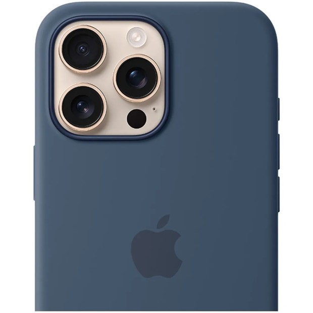 Чохол Silicone Case with MagSafe для Apple iPhone 16 Pro Max (Джинсовий) (Оригінал)
