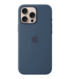 Чохол Silicone Case with MagSafe для Apple iPhone 16 Pro Max (Джинсовий) (Оригін..