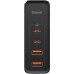 Адаптер Baseus GaN2 Pro 100W (2 Type-C  /  2 USB) (Чорний) CCGAN2P-L01