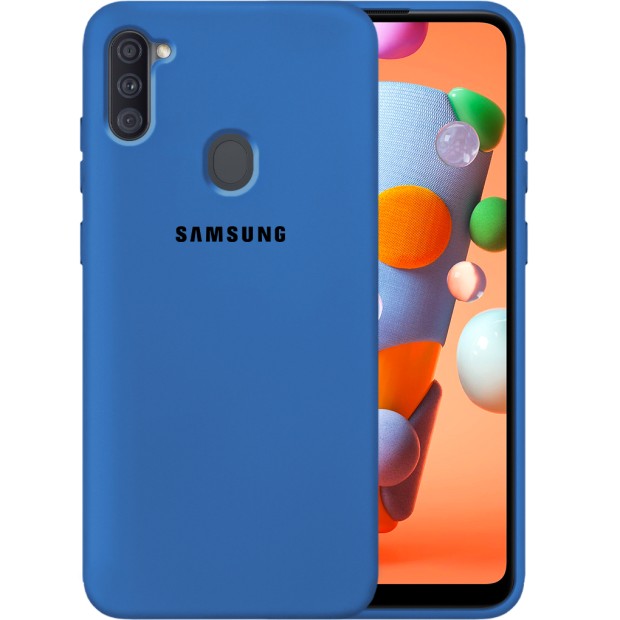 Silicone Original 360 Case Logo Samsung Galaxy M11  /  A11 (2020) (Cobalt)