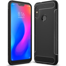 М'який силіконовий чохол Soft Carbon для Xiaomi Mi A2  /  Mi6x (Чорний)