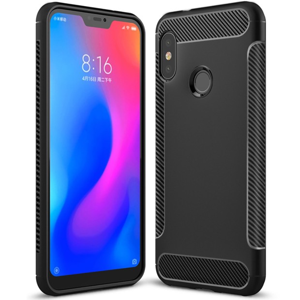 Силикон Soft Carbon Xiaomi Mi A2 / Mi6x (Чёрный)
