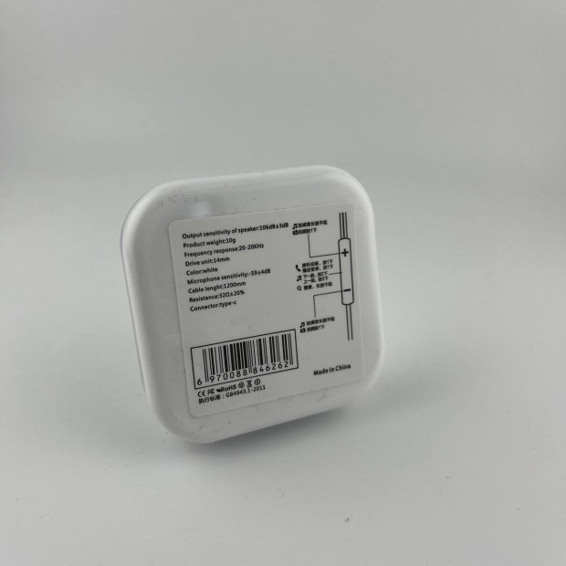 Wired Type-C Earphones with Microphone (White)