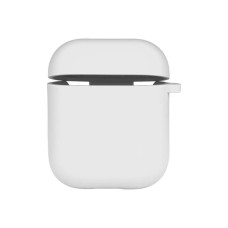 Чехол для наушников Full Silicone Case Logo Apple AirPods 1/2 (06) White