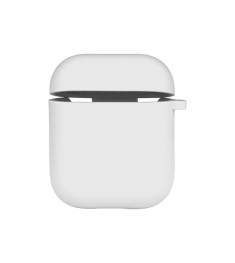 Чохол для навушників Full Silicone Case Logo Apple AirPods 1 / 2 (06) Білий
