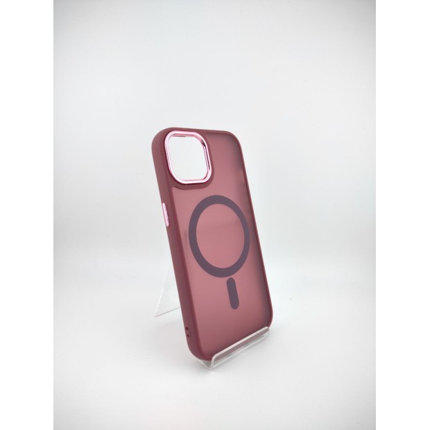 Накладка Totu Space Magsafe для Apple iPhone 15 (Бордовий)