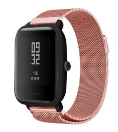 Ремешок Milanese Loop Xiaomi Amazfit Bip 22мм (Розовый)