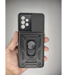 Броньований чохол Ring Serge Armor Case для Samsung Galaxy A72 (ShutCam) (Чорний..