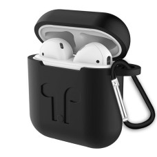 Чехол для наушников Full Silicone Case Apple AirPods 1 / 2 (07) Black