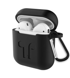 Чохол для навушників Full Silicone Case Apple AirPods 1 / 2 (07) Чорний