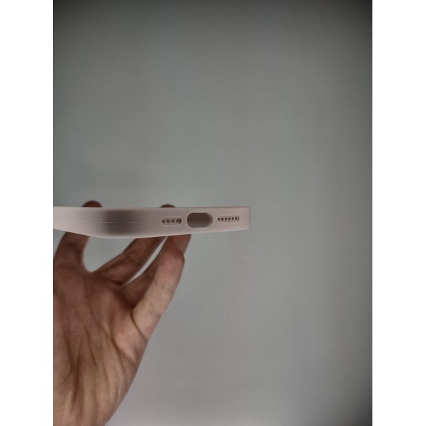 Силіконовий оригінальний чохол круглої форми для Apple iPhone 14 Pro Max (76) Крейдяно-рожевий