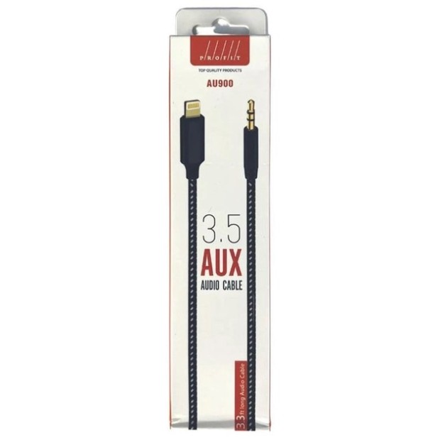 AUX Cable Profit AU900 (3.5 to Lightning) (1m) (Black)