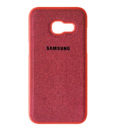 Силіконовий чохол Textile для Samsung Galaxy A3 (2017) A320 (Червоний)