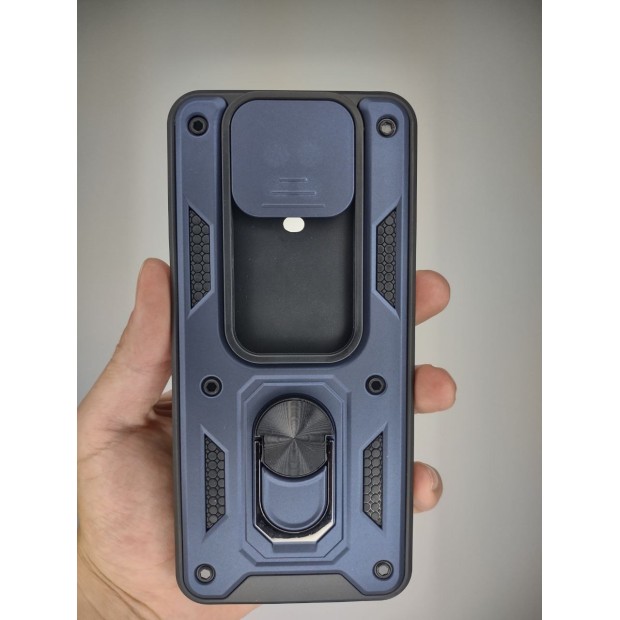 Чохол-бампер Ring Serge Armor Case для Xiaomi Redmi Note 9S  /  Note 9 Pro (ShutCam) (Синій)