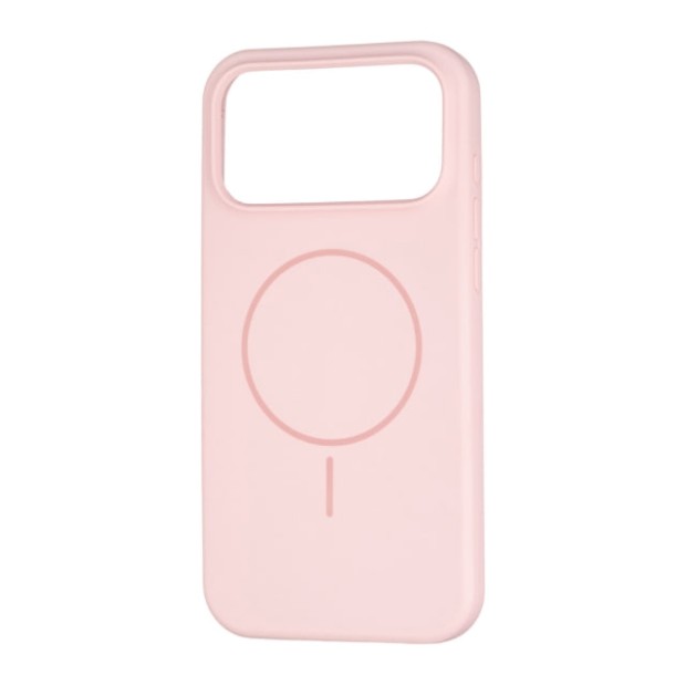 Силикон Original Round Case with MagSafe Apple iPhone 17 Pro (76) Chalk Pink