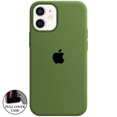 Силіконовий чохол Original Round Case для Apple iPhone 12 Mini (46) Глибокий Зелений