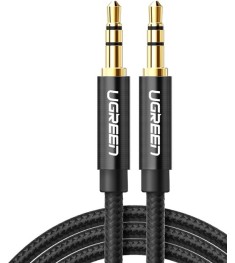 Кабель AUX UGREEN AV112 (3.5 мм - 3.5 мм) (2 м) (Чорний) (50363)