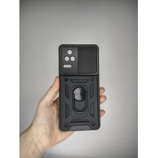 Чохол-книжка Ring Serge Armor Case для Xiaomi Poco F4 (ShutCam) (Чорний)