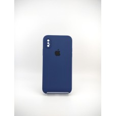 Оригінальний силіконовий чохол Square RoundCam для Apple iPhone X  /  XS (32) Глибокий темно-синій