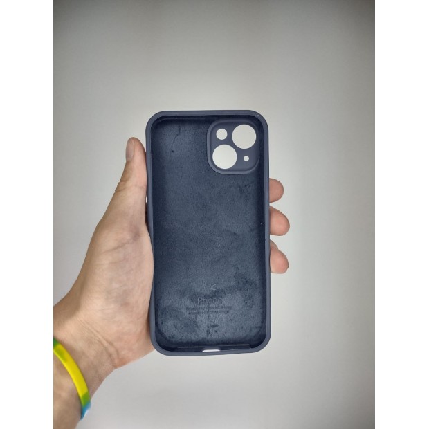 Силіконовий оригінальний чохол RoundCam для Apple iPhone 14 (09) Midnight Blue
